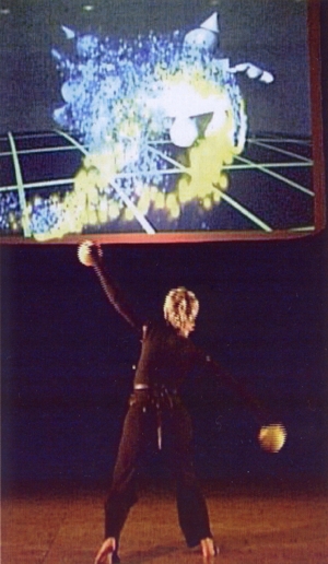 Jennifer Fleenor of Counterbalance in performance at the closing ceremonies of AAATE2003