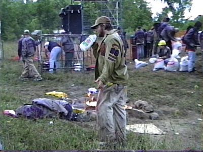 George Dyke with milk jug